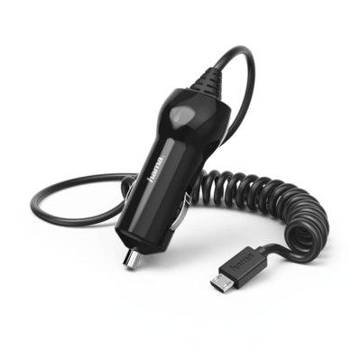 Ładowarka samochodowa HAMA Micro USB 12V 2,4A Czarny