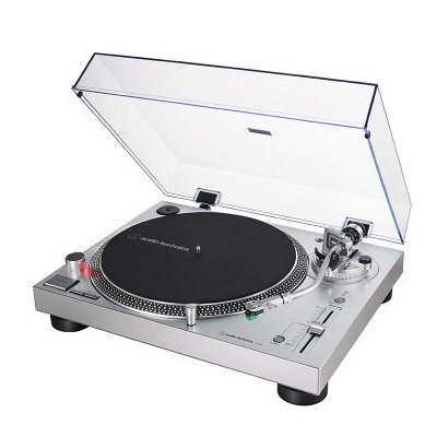 Gramofon AUDIO-TECHNICA AT-LP120X Srebrny, Manualny, Napęd bezpośredni, USB, Prędkość odtw. 33 1/3, 45, 78 obr./min