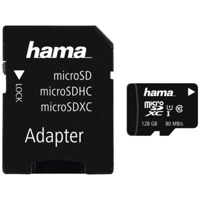 Karta pamięci HAMA microSDXC 128GB + Adapter