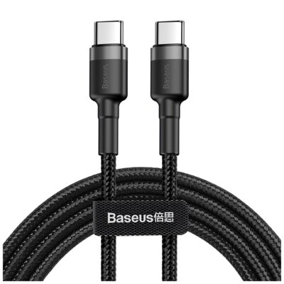 Zdjęcia - Kabel BASEUS  USB-C  60W 2 m Czarno-szary 02242 