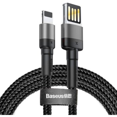Kabel USB - Lightning BASEUS Cafule 2 m Czarno-szary