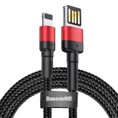 Kabel USB - Lightning BASEUS Cafule 1 m Czarno-czerwony