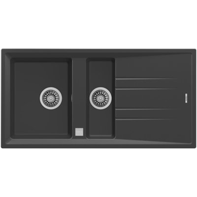 Zlewozmywak półtorakomorowy z ociekaczem TEKA Stone 60 B-TG 1½B 1D 115360013 Ciemnoszary 51x100