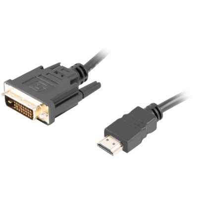 Kabel HDMI - DVI-D LANBERG CA-HDDV-10CC-0005-BK 0.5 m