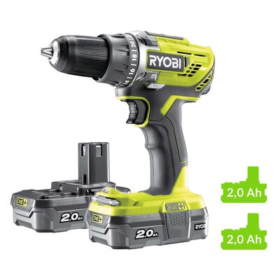 Wiertarko-wkrętarka RYOBI ONE+ R18DD3-220S zestaw akumulatorów