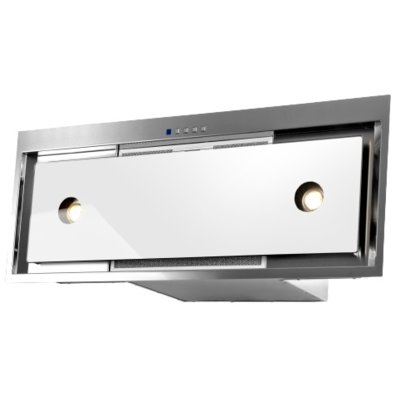 Okap AKPO WK-10 Neva Glass 80 Inox/Białe szkło 374.4m3/h 65dB klasa D