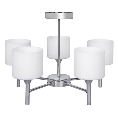 Lampa sufitowa ACTIVEJET AJE-Mira 5P Biało-srebrny