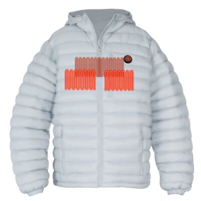 Podgrzewana kurtka GLOVII GTMGXL (rozmiar XL) Szary