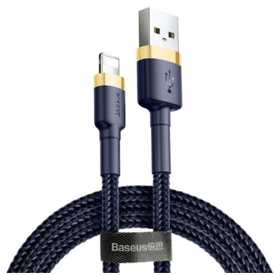 Kabel USB - Lightning BASEUS Cafule 2 m Granatowo-złoty