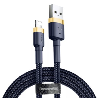 Kabel USB - Lightning BASEUS Cafule 1 m Granatowo-złoty
