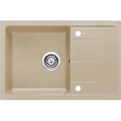 Zlewozmywak jednokomorowy z ociekaczem DEANTE Leda ZRD 7113 Piaskowy 44x67