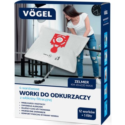Worek do odkurzacza VÖGEL KM 49.4220 MAXI (12 sztuk)