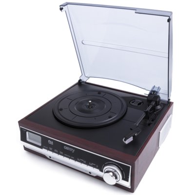 Gramofon CAMRY CR1168 Brązowy, Manualny, Napęd paskowy, Wbudowane głośniki, Prędkość odtw. 33 1/3,45,78 obr./min