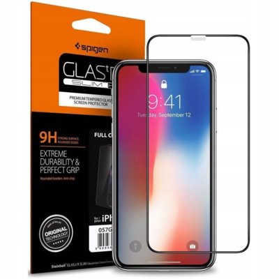 Szkło Hartowane SPIGEN Glass Fc do Apple iPhone Xr/11 Czarny