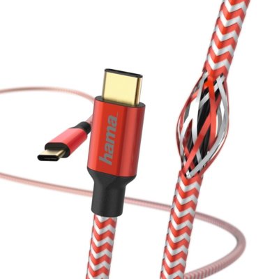Zdjęcia - Kabel Hama  USB-C - USB-C  Reflected 1.5 m Czerwony 