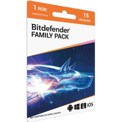 Фото - Програмне забезпечення BitDefender Antywirus  Family Pack 15 URZĄDZEŃ 1 ROK Kod aktywacyjny 