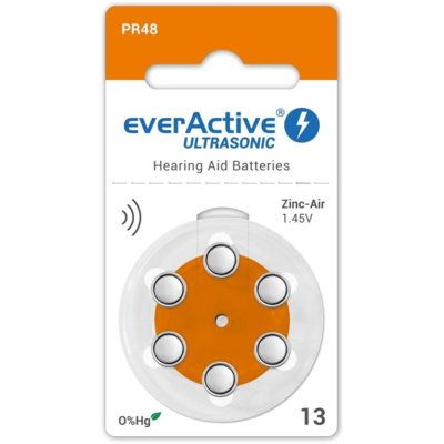 Baterie PR48 EVERACTIVE Ultrasonic 13 (6 szt.)