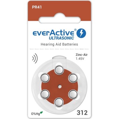 Baterie PR41 EVERACTIVE Ultrasonic 312 (6 szt.)