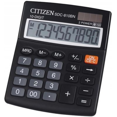 Kalkulator CITIZEN SDC-810NR Zasilanie bateryjno-słoneczne, 3 pamięci