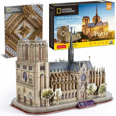 Puzzle 3D CUBIC FUN National Geographic Notre Dame 306-DS0986 (128 elementów)