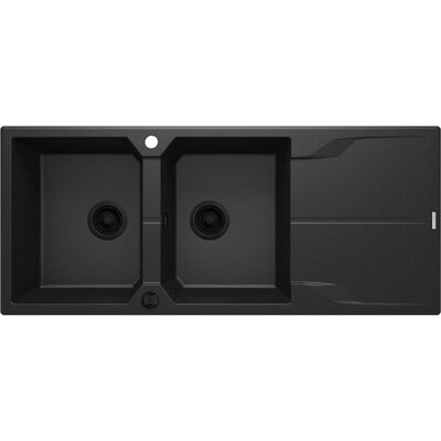 Zlewozmywak dwukomorowy z ociekaczem DEANTE Andante ZQN G213 Grafitowy 50x116