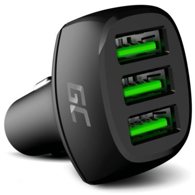 Ładowarka samochodowa GREENCELL PowerRide Czarny
