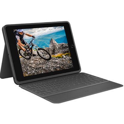Etui na iPad LOGITECH Rugged Folio Szary Klawiatura