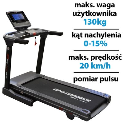 Bieżnia elektryczna EB FIT W5.0 Tech Run 2200W 20km/h