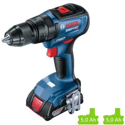 Wiertarko-wkrętarka BOSCH Professional GSB 18V-50 06019H5101 zestaw akumulatorów