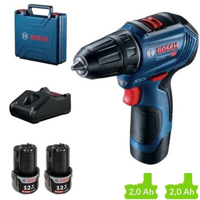 Wiertarko-wkrętarka BOSCH Professional GSR 12V-30 06019G9000 zestaw akumulatorów