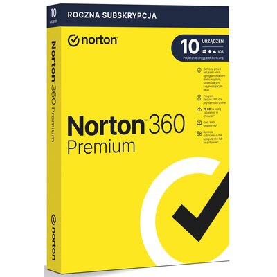 Фото - Програмне забезпечення Norton Antywirus  360 Premium 75GB 10 URZĄDZEŃ 1 ROK Kod aktywacyjny 