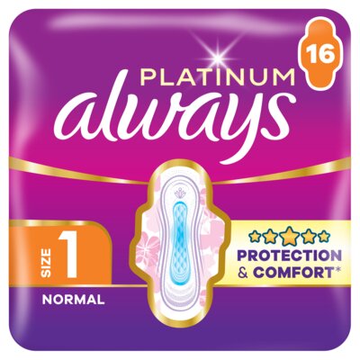 Podpaski ALWAYS Platinum Normal Rozmiar 1 (16 sztuk)