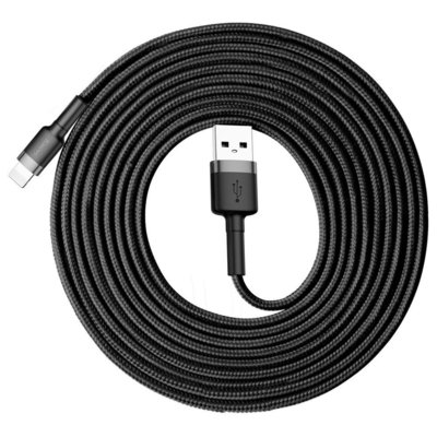 Kabel USB - Lightning BASEUS Cafule 3 m Czarno-szary
