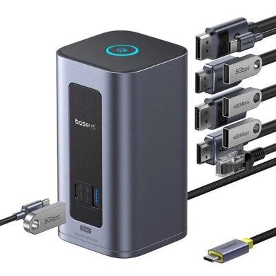 Stacja dokująca BASEUS Nomos NU1 Air Spacemate USB Typu C 3.2 Gen. 2, Aktywna / Pasywna