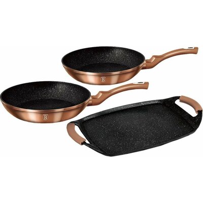 Zestaw patelni BERLINGER HAUS Rose Gold Edition BH/1669 (3 elementy)