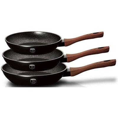 Zestaw patelni BERLINGER HAUS Ebony Rosewood Collection BH/1727 (3 elementy)