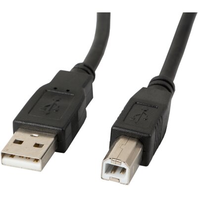 Kabel USB - USB-B LANBERG CA-USBA-10CC-0010-BK 1 m