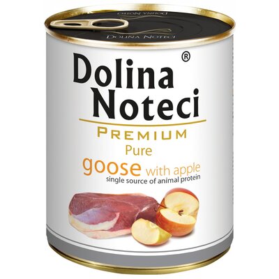 Karma dla psa DOLINA NOTECI Premium Pure bogata w gęś z jabłkiem 800 g
