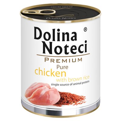Karma dla psa DOLINA NOTECI Premium Pure bogata w kurczaka z ryżem 800 g