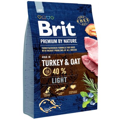 Karma dla psa BRIT Premium By Nature Light Indyk z owsem 3 kg