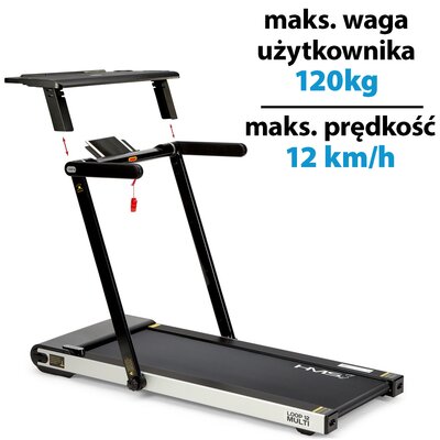 Bieżnia elektryczna HMS Loop 12 Multi 930W 12km/h Czarny