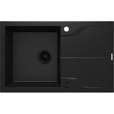 Zlewozmywak jednokomorowy z ociekaczem DEANTE Andante ZQN N113 Nero 49x78