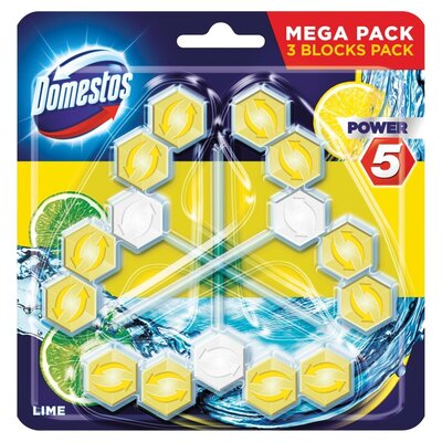 Kostka do WC DOMESTOS Power 5 Lime 3x55g