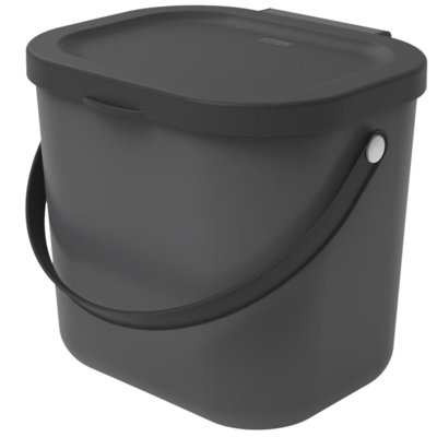 Kosz na śmieci ROTHO 1030308853 Albula 6 L Antracytowy