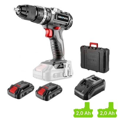 Wiertarko-wkrętarka GRAPHITE Energy+ 58G020-SET2 zestaw akumulatorów