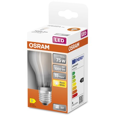 Żarówka LED OSRAM STAR CL A GL FR 75 NON-DIM 7.5W E27