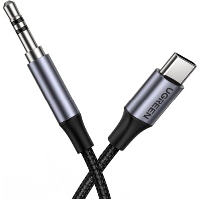 Kabel USB-C - Jack 3.5 mm UGREEN AV143 1 m Czarno-szary