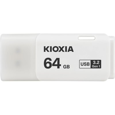 Pendrive KIOXIA Hayabusa U301 64GB, USB 3.2 Gen. 1 (USB 3.0), Odczyt 70 Mb/s, Zapis 15 Mb/s Biały