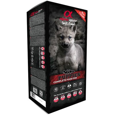 Karma dla psa półwilgotna ALPHA SPIRIT Puppies Indyk z rybą (45 x 210 g)