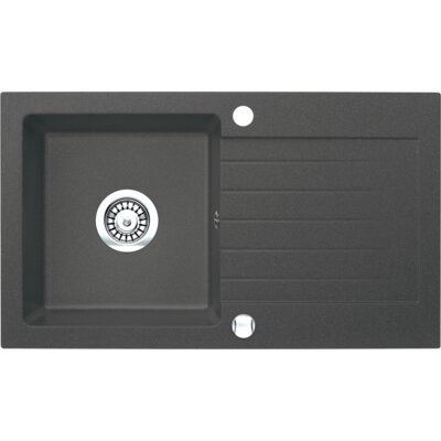 Zlewozmywak jednokomorowy z ociekaczem DEANTE Zorba ZQZ T113 Antracyt 44x76